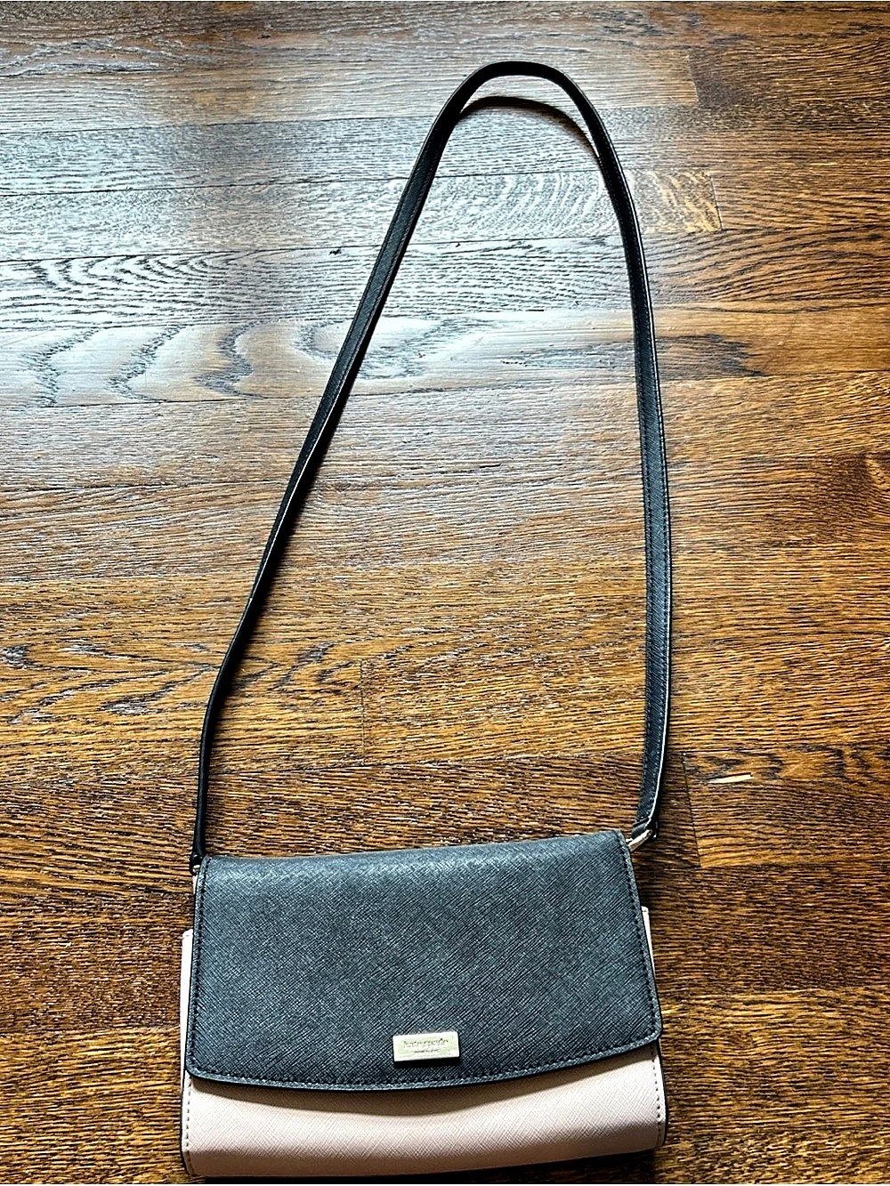 Kate Spade Leather Two-Toned Crossbody Bag Black & Pink